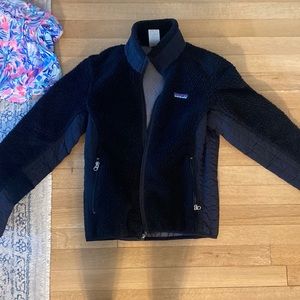 Vintage Patagonia Retro Pile Fleece Jacket Sz Small Black Used